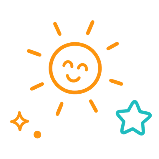Smiling sun decoration