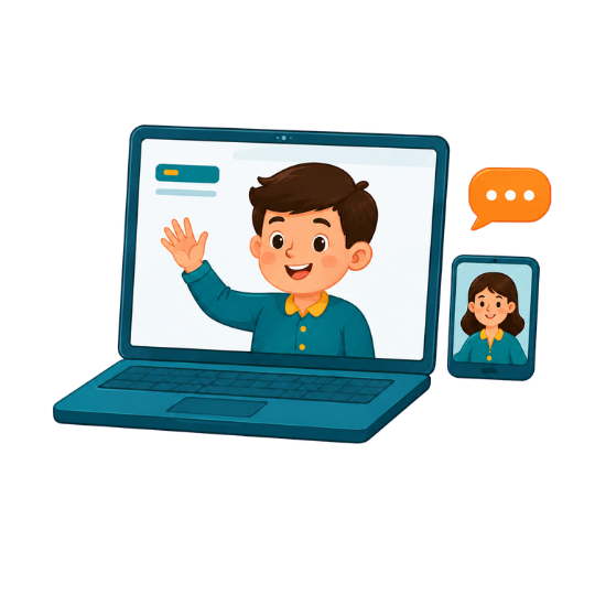 Live online learning icon