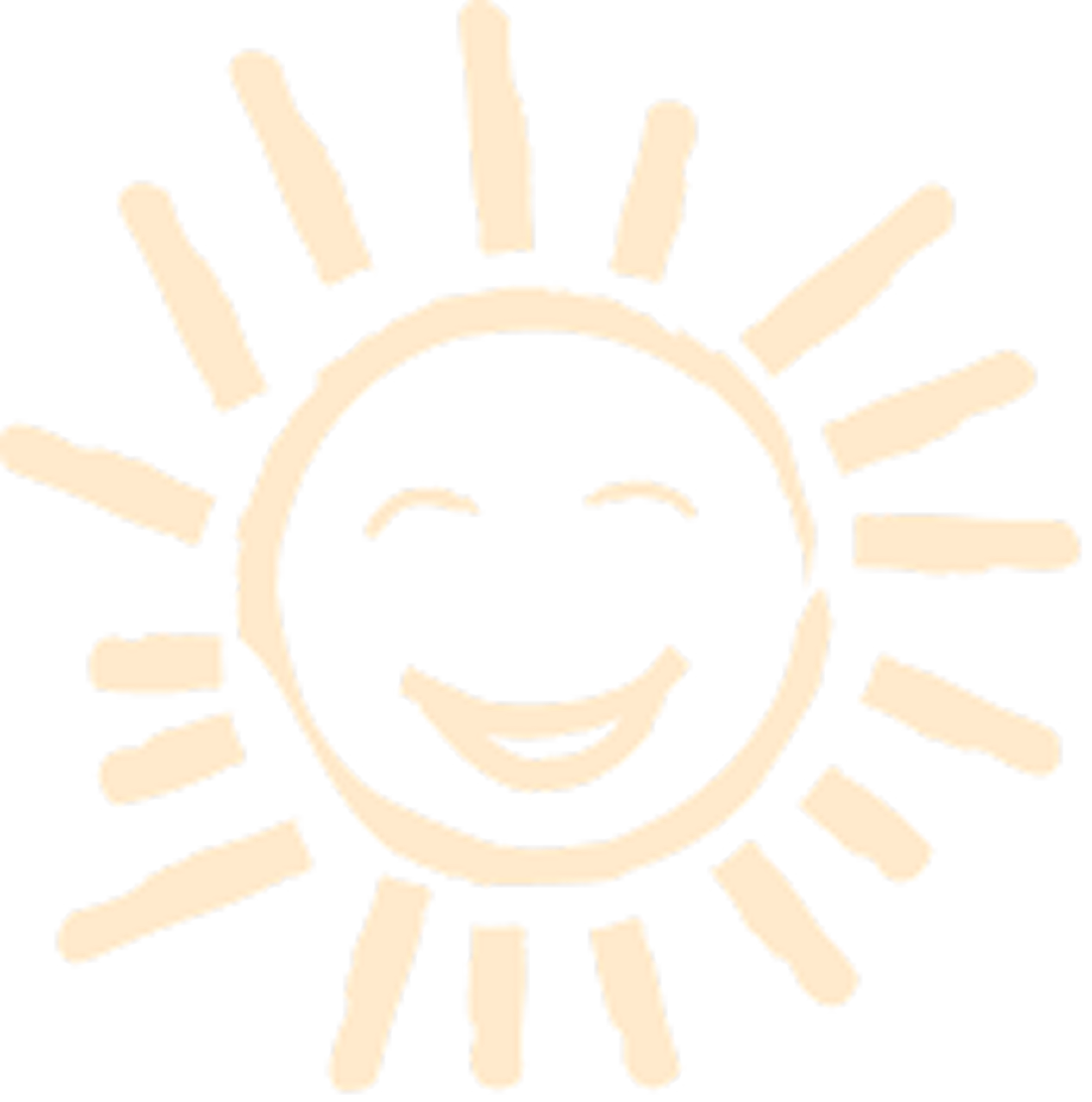 Smiling sun decoration